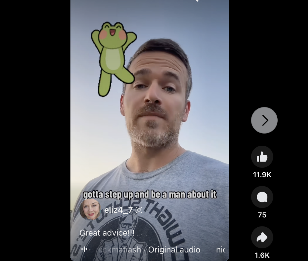 Man talking in a viral video